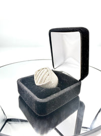 Silver with moissanite rings