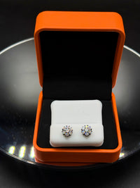 Silver with moissanite earrings