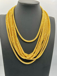Gold Over Silver Yellow Ice Chains 5mm