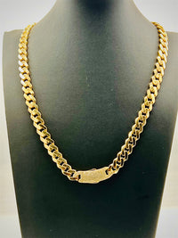 14K Gold Mens' Stylish Cuban Link Choker