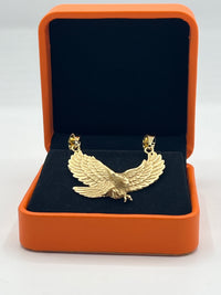 Gold Over Silver Flying Hawk Pendant