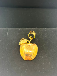 Gold Over Silver Apple Pendant