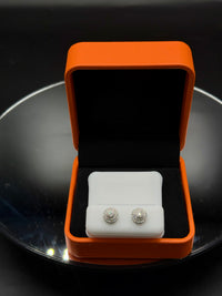 Silver with moissanite earrings