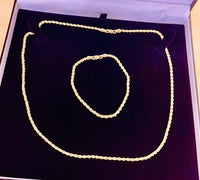 14K Gold Rope Chain Combo