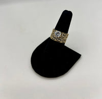 14k Greek Pattern Duos Ring By BB