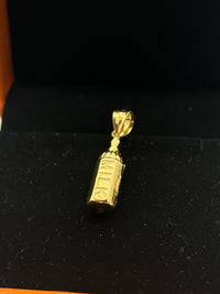 Gold Over Silver Baby Milk Bottle Mini Pendant