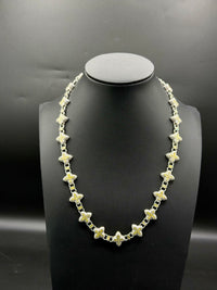 Silver with Moissanite lucky clover chain