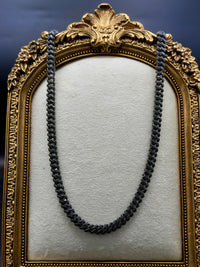 Black iced out cuban Moissanite chain