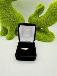 14k engagement ring with CZ stones