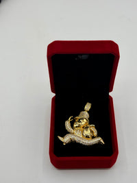 Monopoly pendant gold fill with Cz diamond