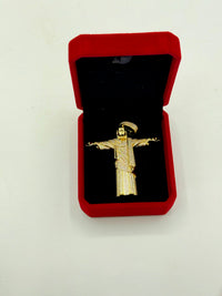 Christ the redeeming pendant gold fill with Cz diamond