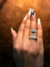 Trio rings gold fill
