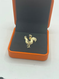 Gold Over Silver Mini Rooster Pendant