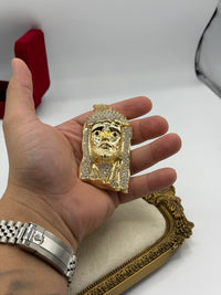 Jesus pendant gold fill with Cz diamond