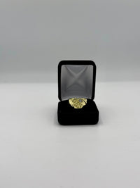 Mens ring gold ( Dad style with Cz diamonds)