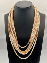 Sterling Silver Rose Moon Ice Chains w/ CZ