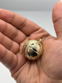Gold Over Silver 3D Basketball 🏀 Pendant