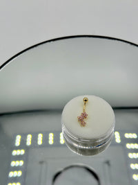 14k belly ring pink stars 🌟