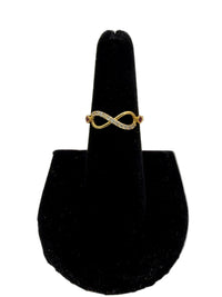14K Gold Infinity Ring w/ CZ