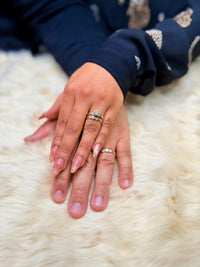 14k wedding trio with (Cz) stones