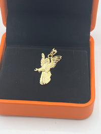 Gold Over Silver Guardian Angel Pendant