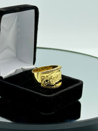 Mens ring gold fill last supper