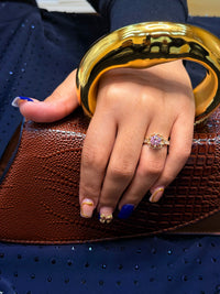 10k pink gemstone ring
