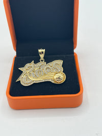 Gold Over Silver "360's" Basketball Pendant