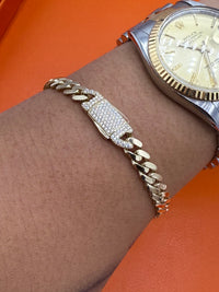 10K Milano Bracelet CZ Lock 6mm