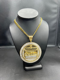 Gold over silver the last supper cz