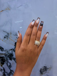 Women ring gold fill
