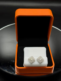 Silver with moissanite earrings