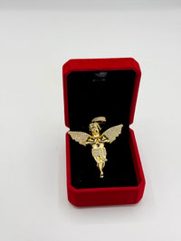 Big angel pendant gold fill with Cz diamond
