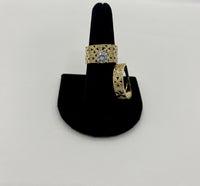 14K Trébol Wedding Trio By BB