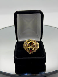 Lion ring gold fill