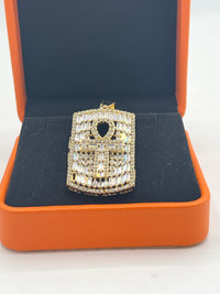 Gold Over Silver Ankh Squared Pendant