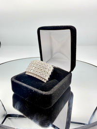 ￼￼ silver with moissanite ring