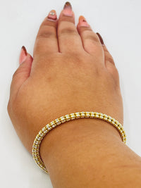 14K Gold Moon Ice Bracelets w/ CZ