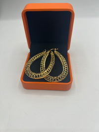 Gold Over Silver Filigree Drop Earrings