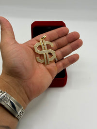 Money pendant gold fill with Cz diamond