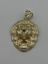 Gold Over Silver Jumbo Lion Pendant