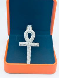 Sterling Silver Hollow Anhk Cross Pendant