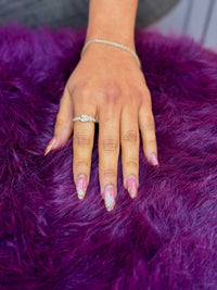 14k yellow gold Celtic (Cz) stones cluster ring.