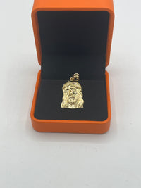 Gold Over Silver Jesus Saint Portrait Pendant