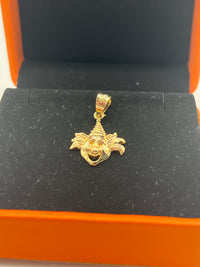 Gold Over Silver Clown Mini Pendant