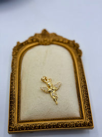 Angel pendant gold fill with Cz diamond