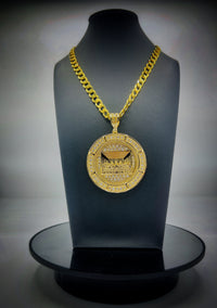 Silver over gold Cuban chain and pendant by BB