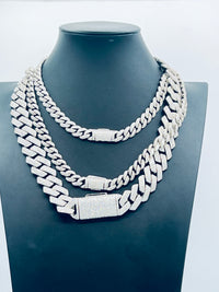 Sterling Silver Hip-Hop Iced Out Chokers w/ Lab Stones