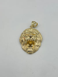 Gold Over Silver Medium Lion Pendant