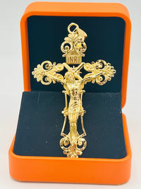 Gold Over Silver Crucifix "INRI" Pendant